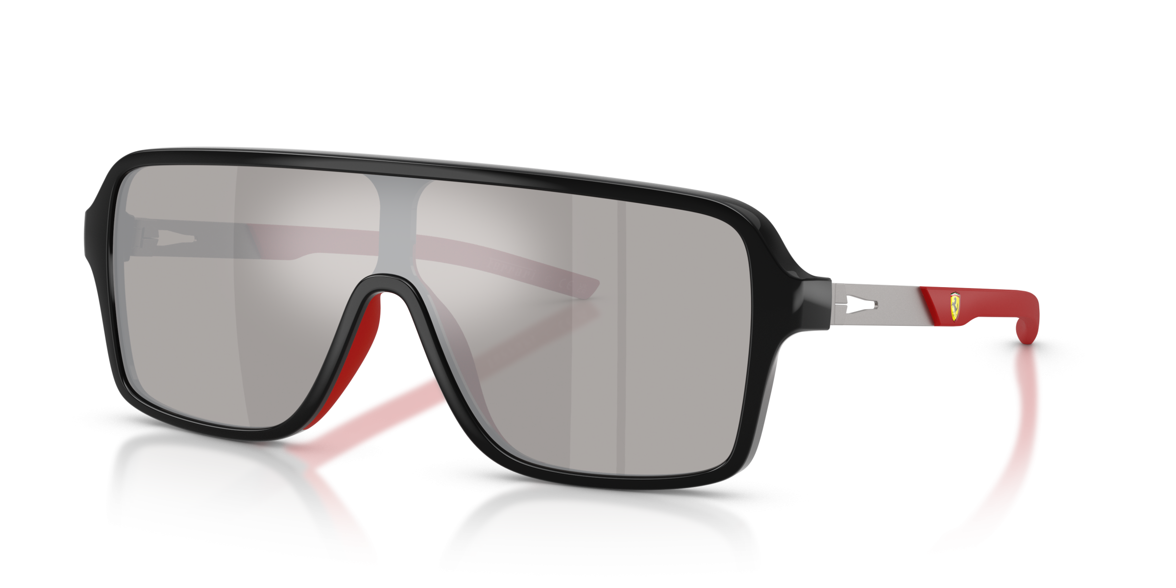 FERRARİ ERKEK GÜNEŞ GÖZLÜĞÜ 0FZ6022U 501/6G SİYAH ÇERÇEVE GÜMÜŞ AYNALI CAM