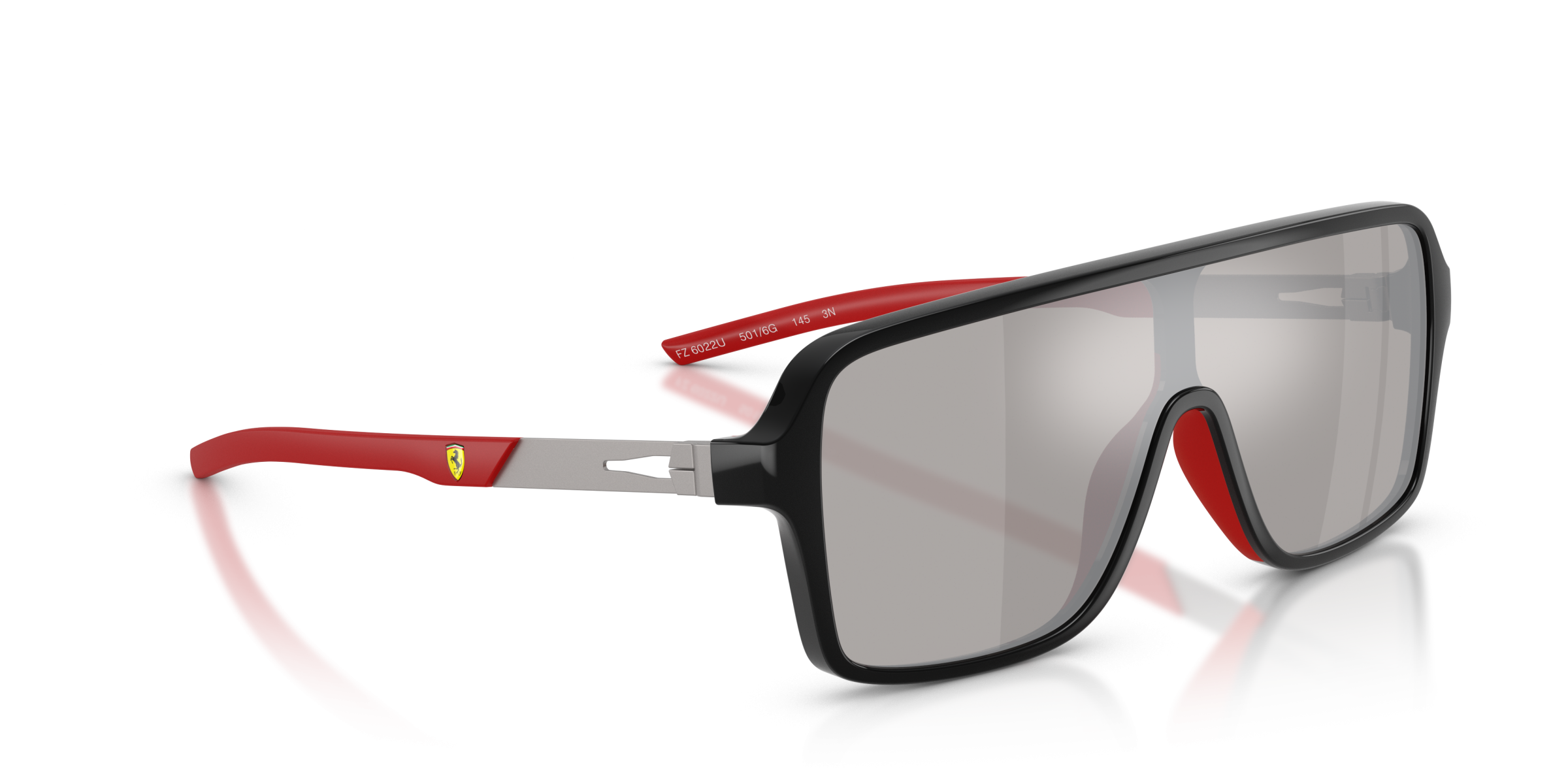 FERRARİ ERKEK GÜNEŞ GÖZLÜĞÜ 0FZ6022U 501/6G SİYAH ÇERÇEVE GÜMÜŞ AYNALI CAM