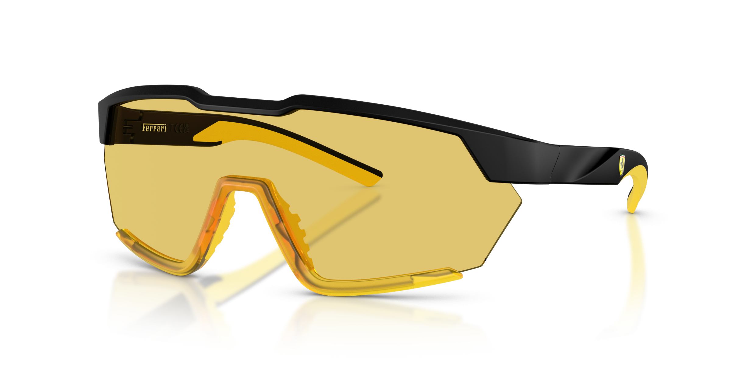 FERRARİ UNISEX GECE SÜRÜŞ GÖZLÜĞÜ 0FZ6018U 514/6Q SİYAH ÇERÇEVE SARI ŞEFFAF CAM