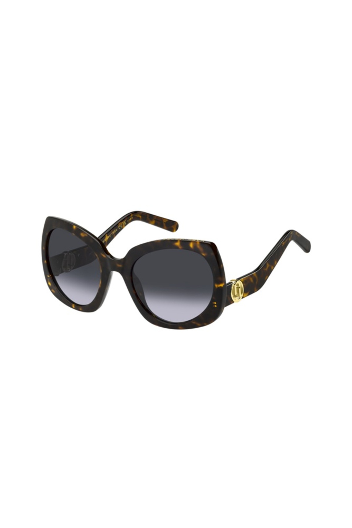 Marc Jacobs  Kadın Güneş Gözlüğü Kare Büyük Marc 808 086 Havana Kahve Çerçeve Füme Degrade Uv400 Cam