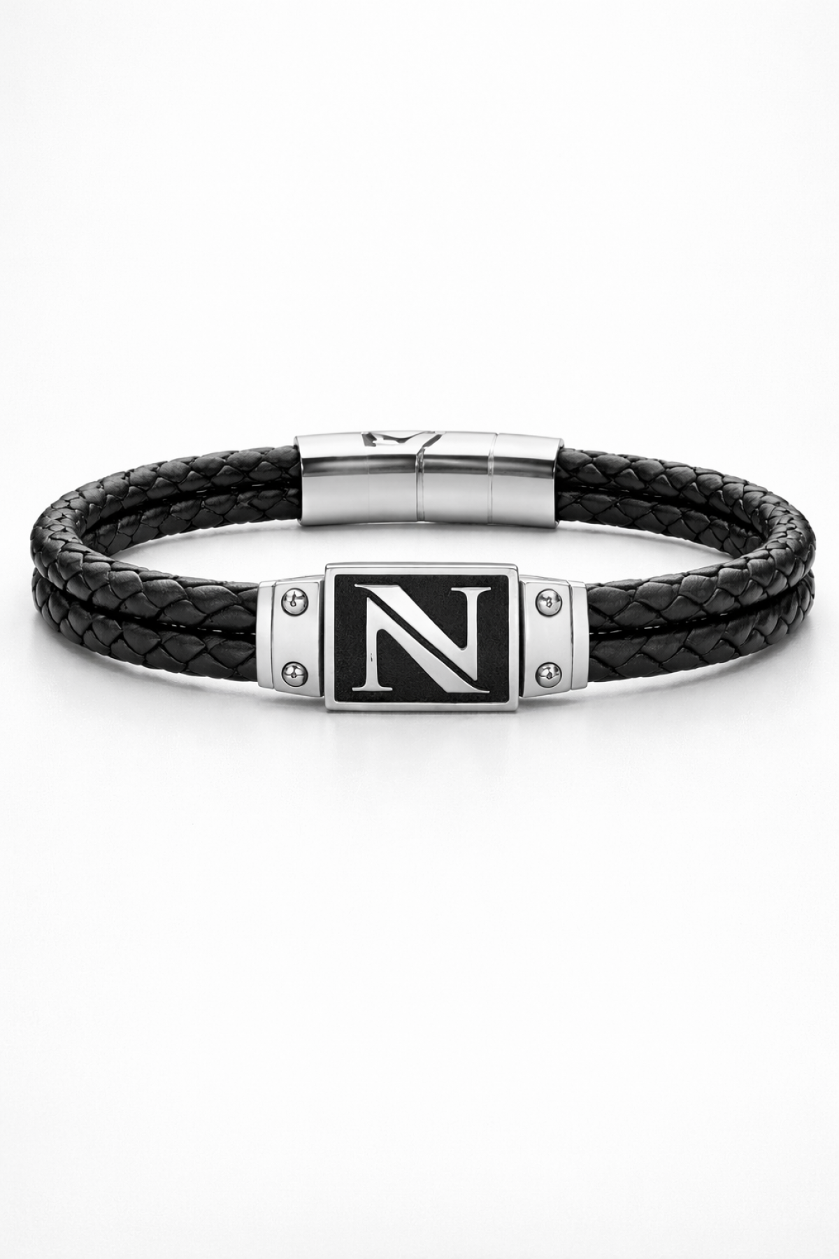 NRS Global Çelik Detaylı Deri Erkek Bileklik NRS Global Çelik Detaylı Deri Erkek Bileklik