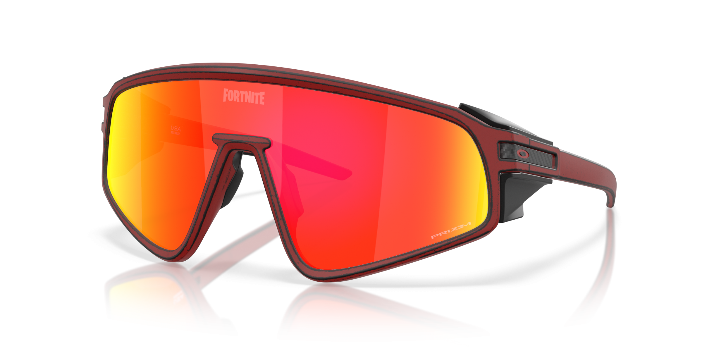 OAKLEY SPOR UNISEX GÜNEŞ GÖZLÜĞÜ 0OO9404 940423 KIRMIZI ÇERÇEVE TURUNCU AYNALI CAM Oakley® x Fortnite™ Red Knight Latch™ Panel