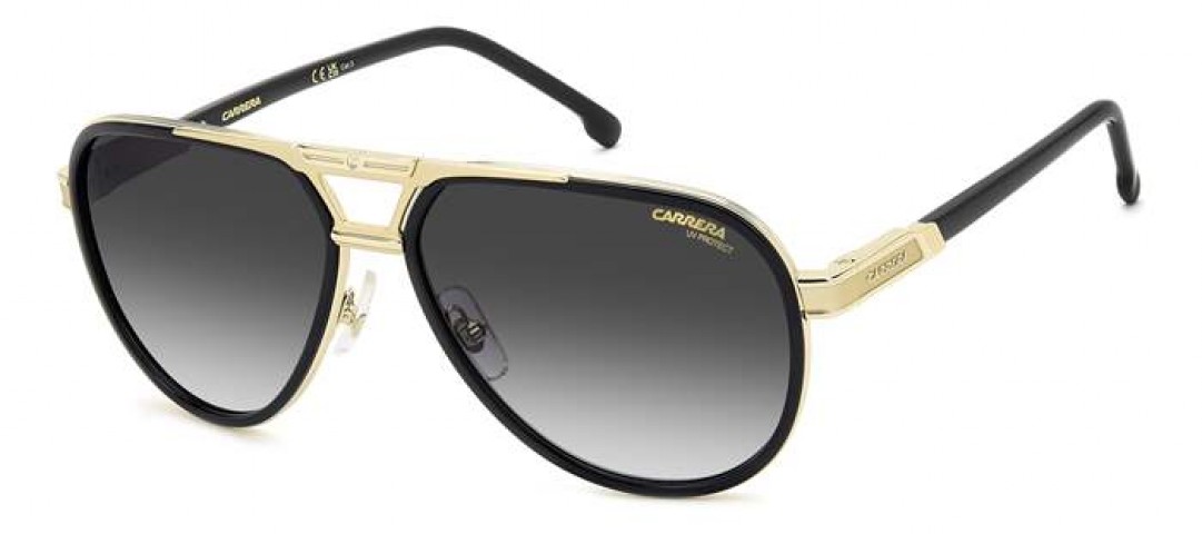 Carrera Unisex Metal Güneş Gözlüğü Carrera 1076/s Siyah çerçeve Füme Uv 400 Cam