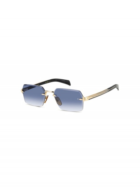 David Beckham DB 7109/S RHL 08 Erkek Güneş Gözlüğü – Çerçevesiz Gold Black Tasarım | Mavi Degrade Cam | UV400 Koruma