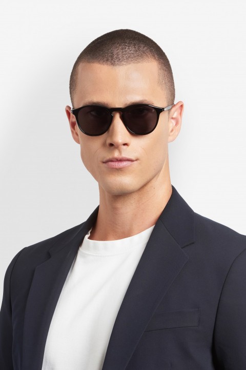 Davıd Beckham Erkek Kemik Clıp On Siyah Çerçeve Füme Polarize Cam