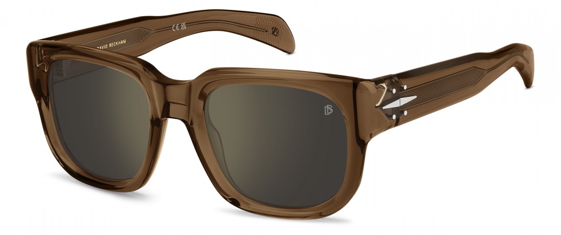 Davıd Beckham Erkek Kemik Güneş Gözlüğü Kahverengi Çerçeve Sarı Cam
