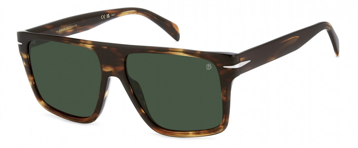 Davıd Beckham Erkek Kemik Güneş Gözlüğü Kahverengi Çerçeve Yeşil Cam