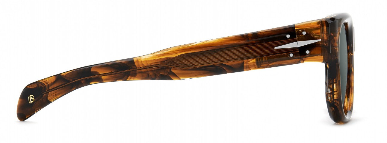 Davıd Beckham Erkek Kemik Güneş Gözlüğü Kahverengi Çerçeve Yeşil Cam