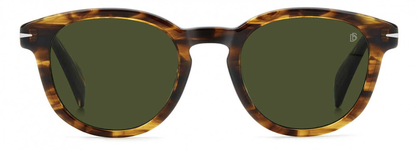 Davıd Beckham Erkek Kemik Güneş Gözlüğü Kahverengi Çerçeve Yeşil Cam