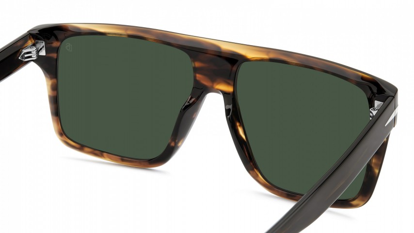 Davıd Beckham Erkek Kemik Güneş Gözlüğü Kahverengi Çerçeve Yeşil Cam