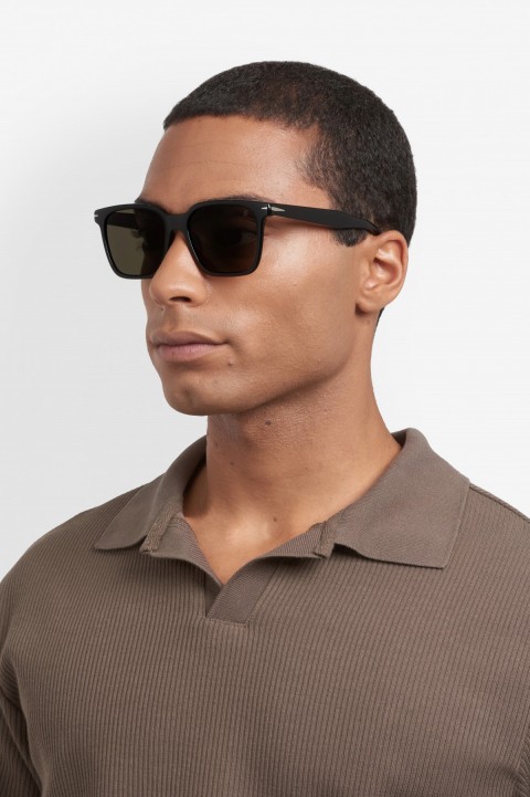 Davıd Beckham Erkek Kemik Güneş Gözlüğü Siyah Çerçeve Füme Cam