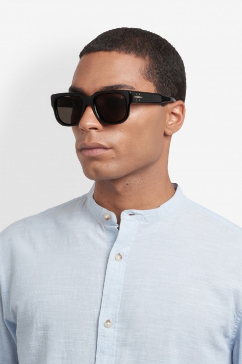 Davıd Beckham Erkek Kemik Güneş Gözlüğü Siyah Çerçeve Füme Cam