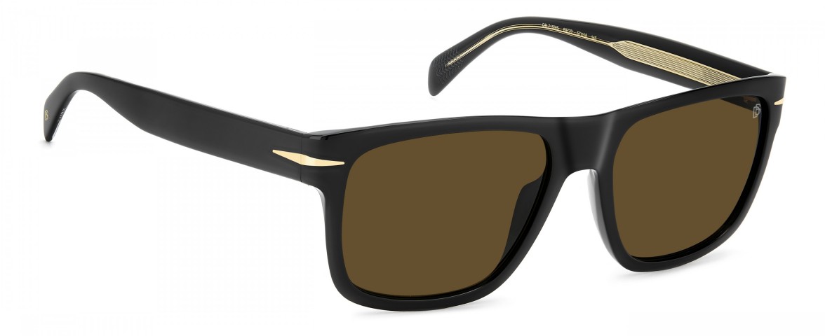 Davıd Beckham Erkek Kemik Güneş Gözlüğü Siyah Çerçeve Kahverengi Cam