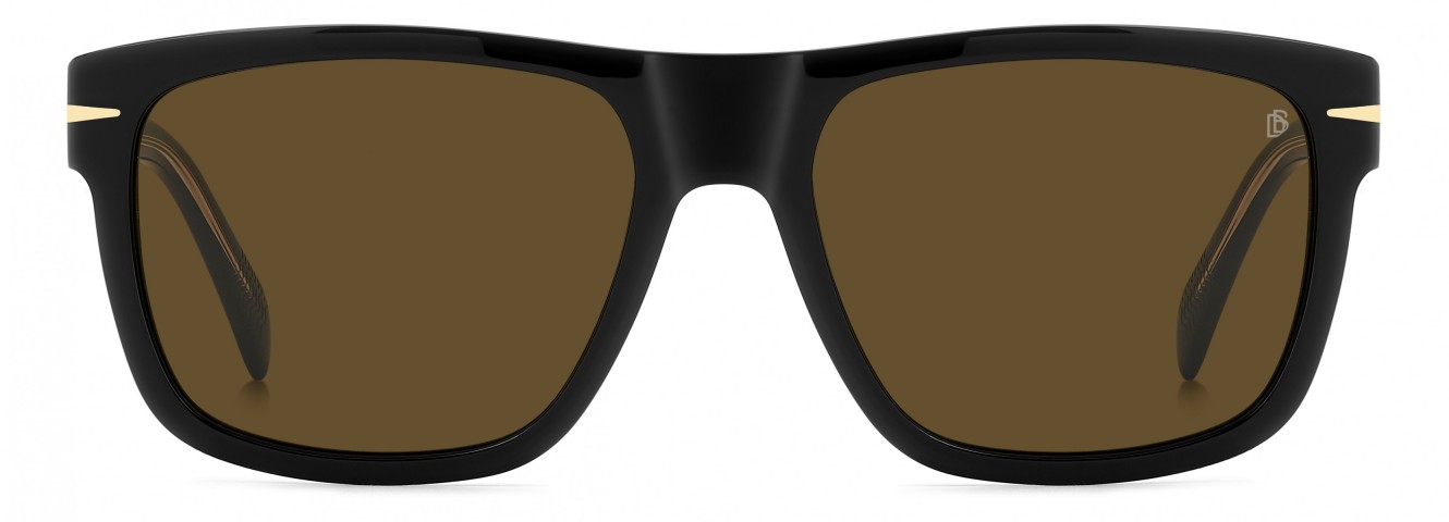 Davıd Beckham Erkek Kemik Güneş Gözlüğü Siyah Çerçeve Kahverengi Cam