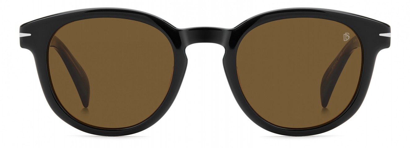 Davıd Beckham Erkek Kemik Güneş Gözlüğü Siyah Çerçeve Kahverengi Cam
