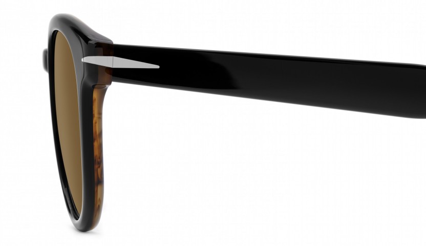 Davıd Beckham Erkek Kemik Güneş Gözlüğü Siyah Çerçeve Kahverengi Cam