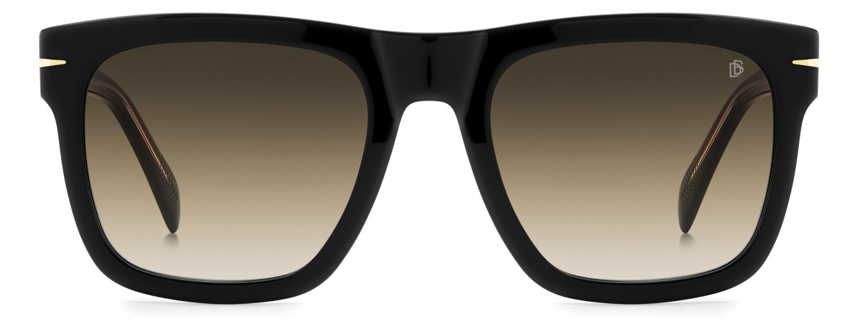 Davıd Beckham Erkek Kemik Güneş Gözlüğü Siyah Çerçeve Kahverengi Cam