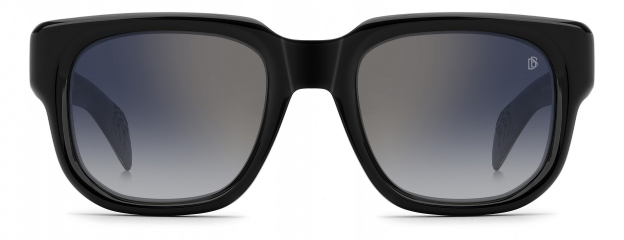 Davıd Beckham Erkek Kemik Güneş Gözlüğü Siyah Çerçeve Mavi Degrade Altın Ayna  Cam