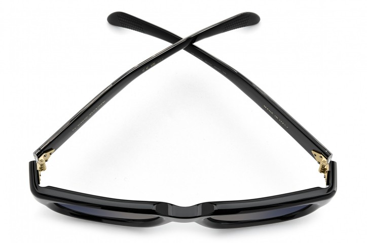 Davıd Beckham Erkek Kemik Güneş Gözlüğü Siyah Çerçeve Mavi Degrade Altın Ayna  Cam