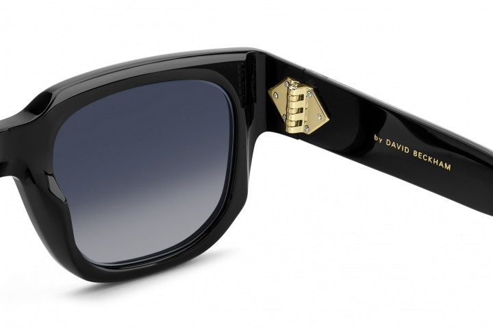 Davıd Beckham Erkek Kemik Güneş Gözlüğü Siyah Çerçeve Mavi Degrade Altın Ayna  Cam