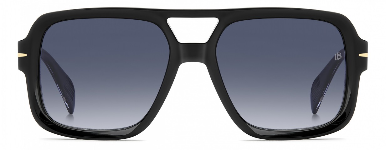 Davıd Beckham Erkek Kemik Güneş Gözlüğü Siyah Çerçeve Mavi Degrade Cam