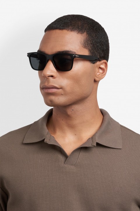 Davıd Beckham Erkek Kemik Güneş Gözlüğü Siyah Çerçeve Yeşil Cam