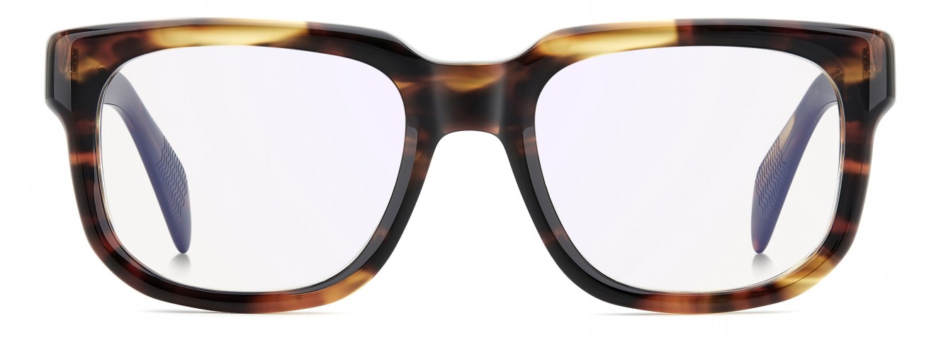 Davıd Beckham Erkek Kemik Optık Kahverengi Çerçeve Mavi Aynalı