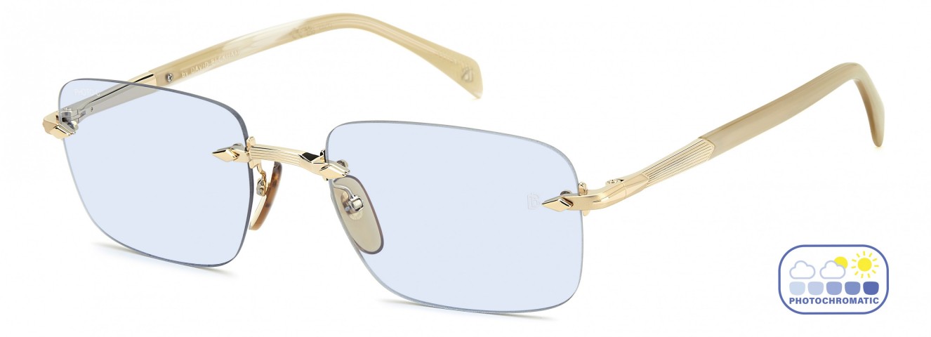 Davıd Beckham Erkek Metal Güneş Gözlüğü Altın Çerçeve Fotokromik Cam