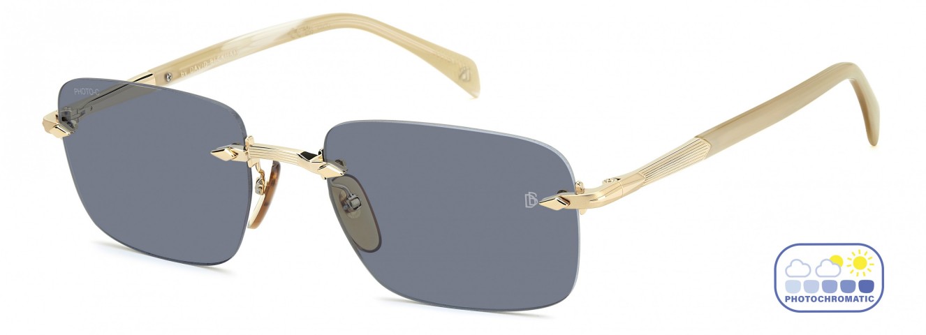 Davıd Beckham Erkek Metal Güneş Gözlüğü Altın Çerçeve Fotokromik Cam