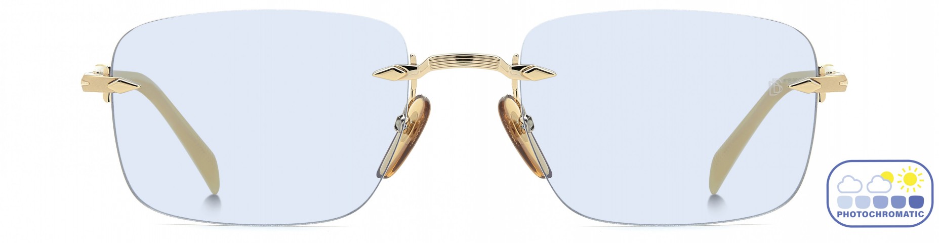 Davıd Beckham Erkek Metal Güneş Gözlüğü Altın Çerçeve Fotokromik Cam