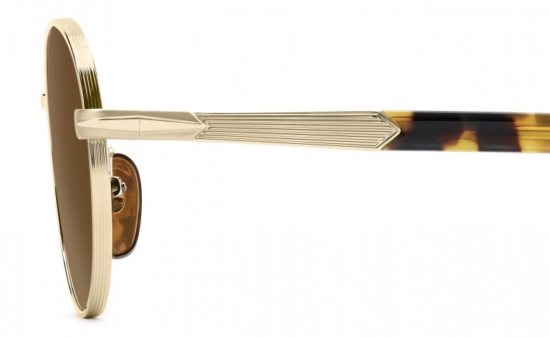 Davıd Beckham Erkek Metal Güneş Gözlüğü Altın Çerçeve Kahverengi Cam