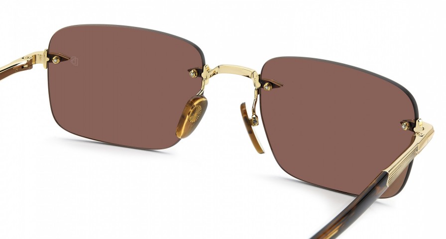 Davıd Beckham Erkek Metal Güneş Gözlüğü Altın Çerçeve Mor Aynalı Cam