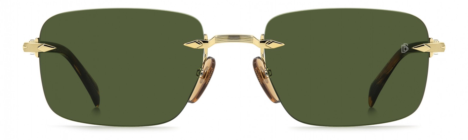 Davıd Beckham Erkek Metal Güneş Gözlüğü Altın Çerçeve Yeşil Cam