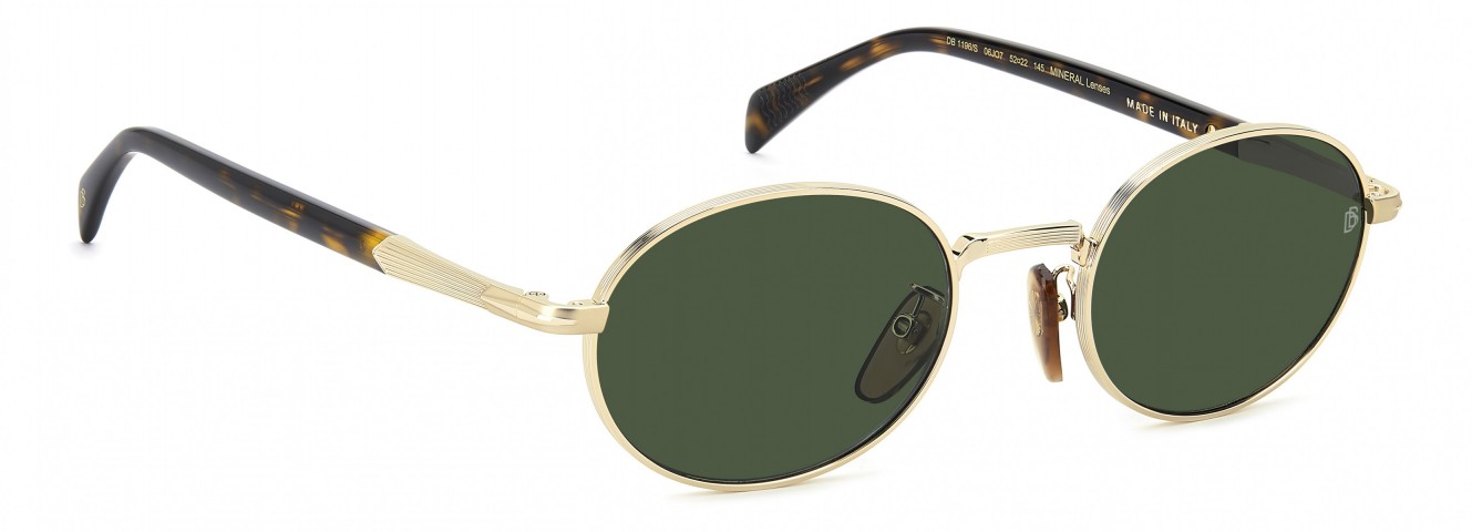 Davıd Beckham Erkek Metal Güneş Gözlüğü Altın Çerçeve Yeşil Cam