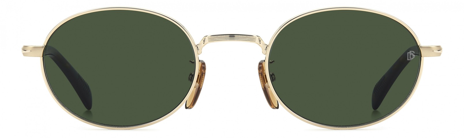 Davıd Beckham Erkek Metal Güneş Gözlüğü Altın Çerçeve Yeşil Cam
