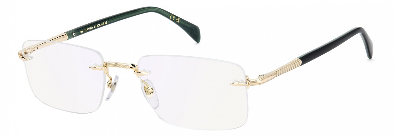 Davıd Beckham Erkek Metal Optık Altın Çerçeve Mavi Aynalı
