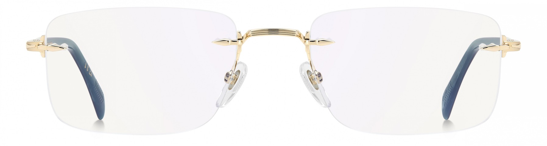 Davıd Beckham Erkek Metal Optık Altın Çerçeve Mavi Aynalı