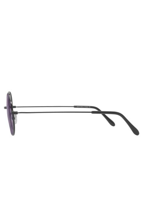 Extreme Vintage Yuvarlak Polarize Siyah Güneş Gözlüğü Mor Cam Vintage 46.11