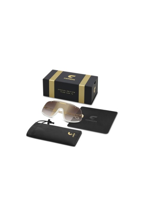 Carrera  Flaglab 16 Maske Güneş Gözlüğü Bordo Degrade üzeri Altın Aynalı Uv400 Korumalı Cam