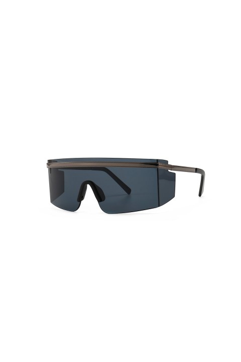 Sanches  Kayak Stili Büyük Güneş Gözlüğü Füme Çerçeve Siyah Uv400 Korumalı Cam Pk005fmsy