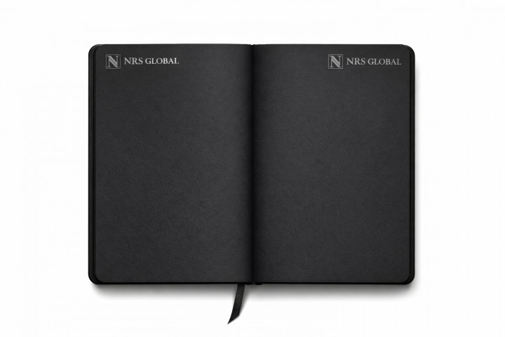 NRS Global Defter Karton Kapaklı Premium Siyah Sayfalı & Beyaz Kurşun kalem