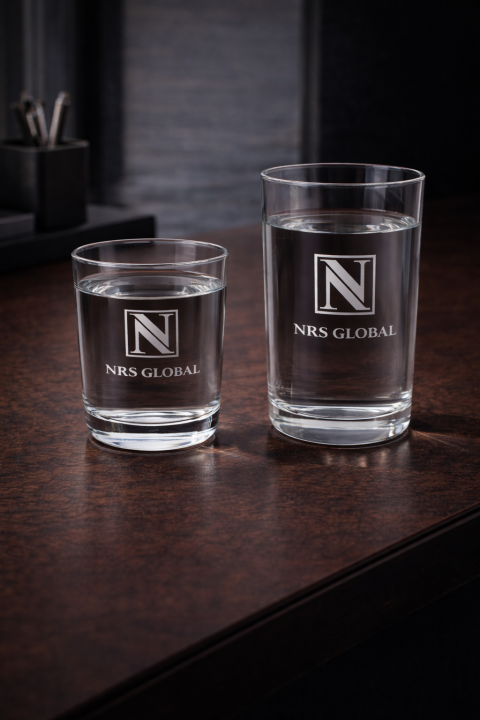 NRS Kurumsal Su bardağı Seti Büyük ve Küçük Set 12li