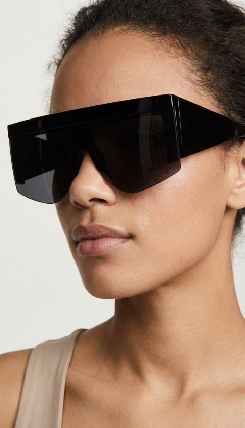 Plaj Stili Büyük Güneş Gözlüğü Siyah UV400 yüksek koruma140mm Unisex