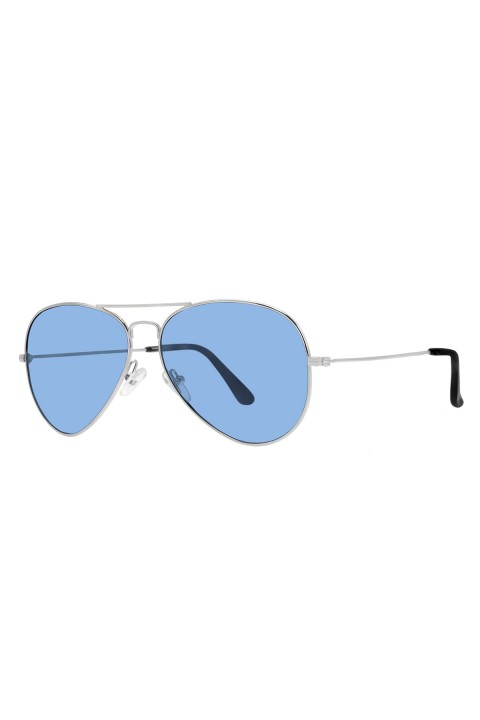 Vogs  Polarize Pilot Güneş Gözlüğü Raptor 105 Large Gümüş Gözlük Mavi Cam