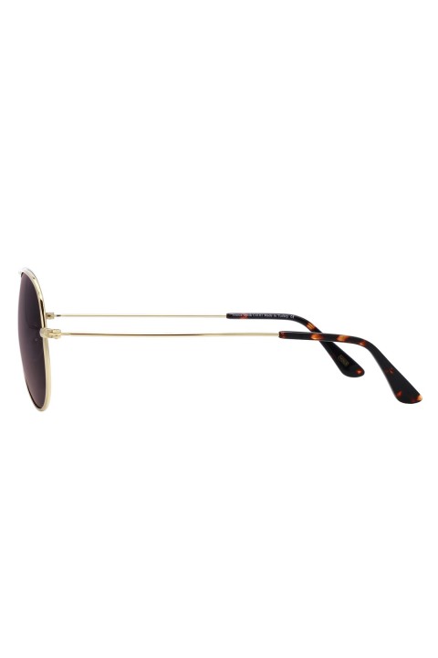 Vogs  Polarize Pilot Güneş Gözlüğü Raptor 105 Medium Altın Gözlük Kahve Cam