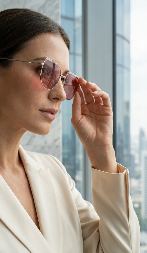 Sanches Geometrik Metal Güneş Gözlüğü 55 mm L size