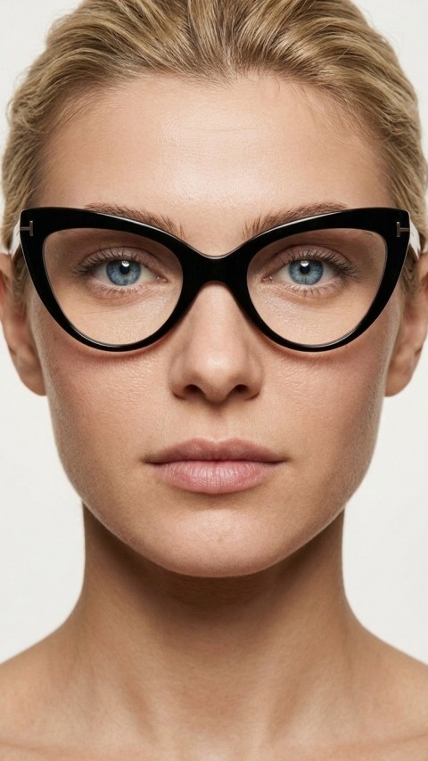 Sanches Kadın Blue Cut Bilgisayar Gözlüğü Siyah Kemik Çerçeve  Blue Block Cam  55 mm