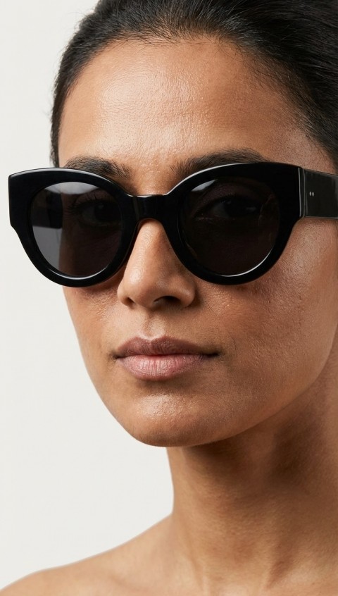 Sanches Kadın Fashion Cat Eye Kemik Güneş Gözlüğü 55 mm