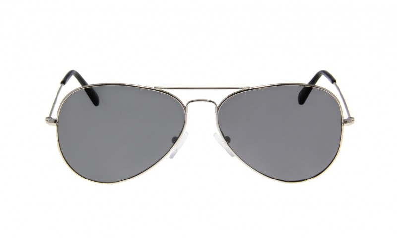 Polarize Pilot Güneş Gözlüğü Raptor 105 Large Gümüş Gözlük Füme Cam