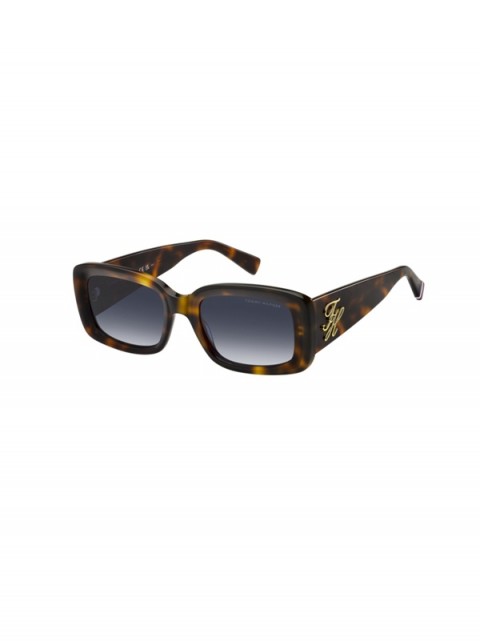 Tommy Hilfiger TH 2343/S 05L 08 Kadın Güneş Gözlüğü – Havana Eco Asetat Çerçeve | Mavi Degrade Cam | UV400 Koruma